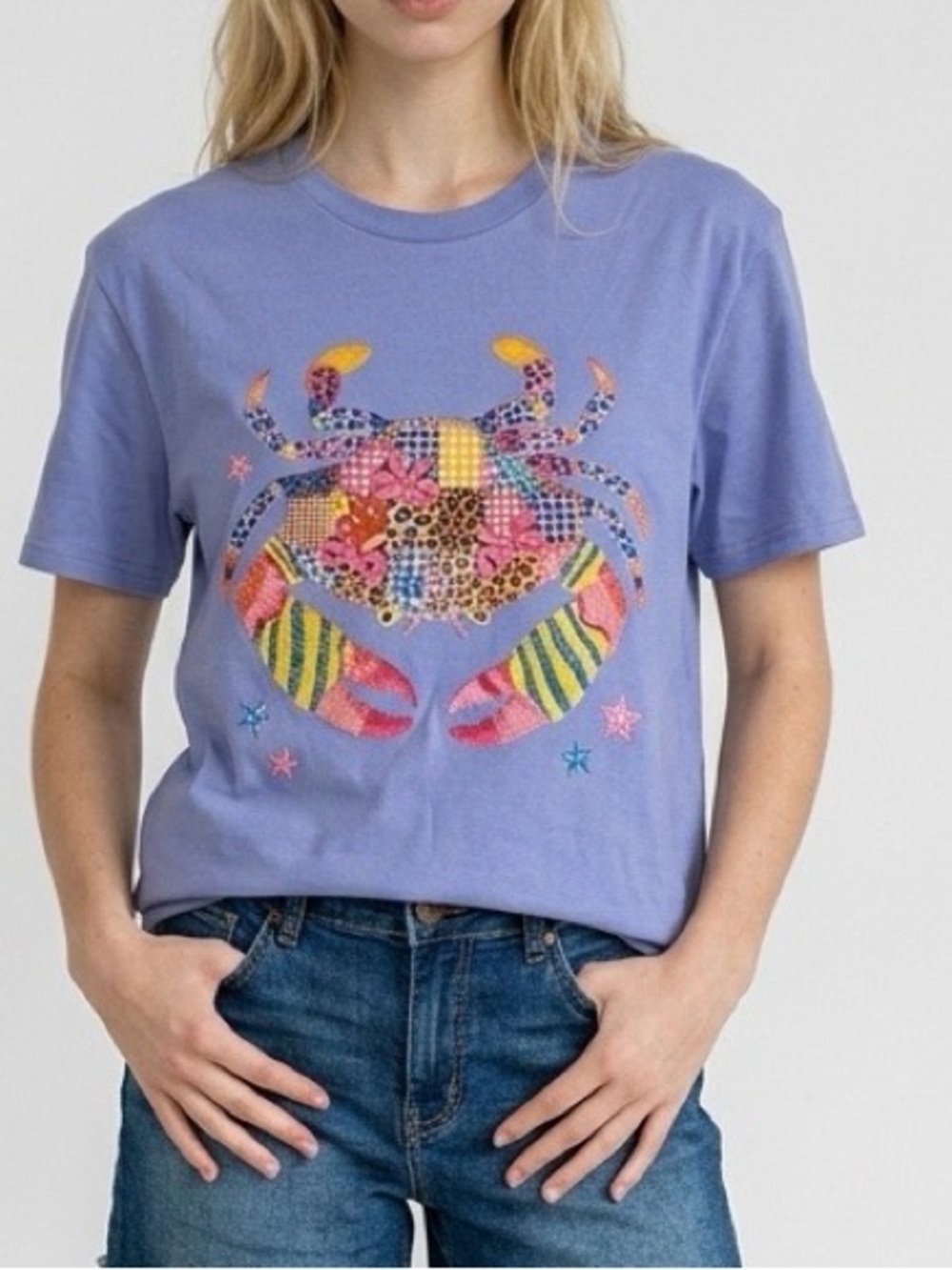 Lavender Graphic Crab Tee